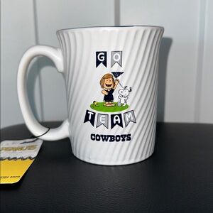 Peanuts White Go Team Cowboys Mug